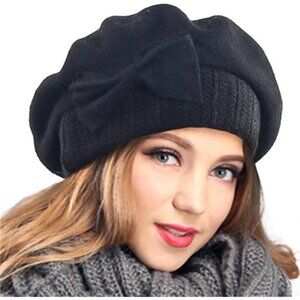 Women's 100% Wool Bucket Hat Felt Cloche Beret Dress Winter Beanie Hats